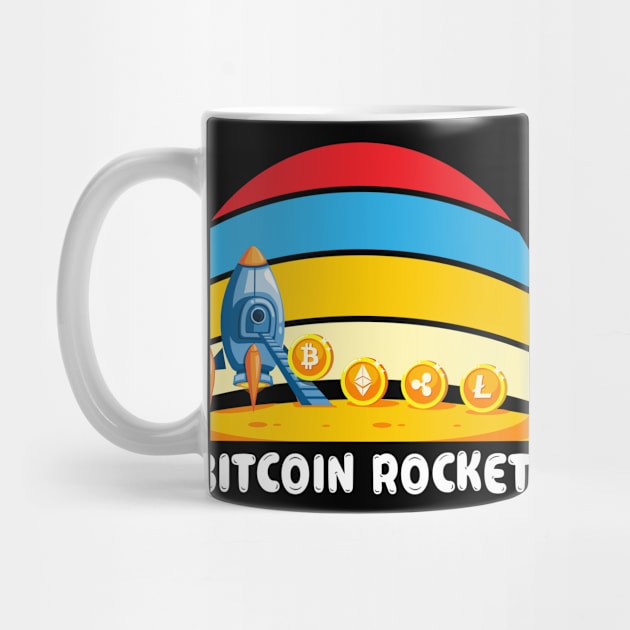 Bitcoin Spaceship - Funny Bitcoin Rocket Ship Crypto Trade by YouareweirdIlikeyou